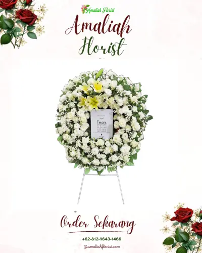 Krans Bunga Duka Cita di Tomulabutao Selatan
